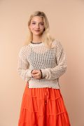 Open Knit Pullover-Shirts & Tops-White Birch-Stella Violet Boutique in Arvada, Colorado