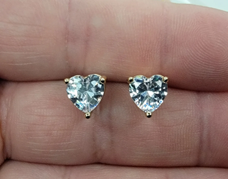 Heart Cubic Zirconia Earrings-Earrings-Betty Oh-Stella Violet Boutique in Arvada, Colorado