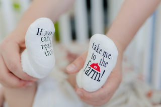 Take Me To The Farm Infant Socks-Socks-Dorothy's Reason-Stella Violet Boutique in Arvada, Colorado