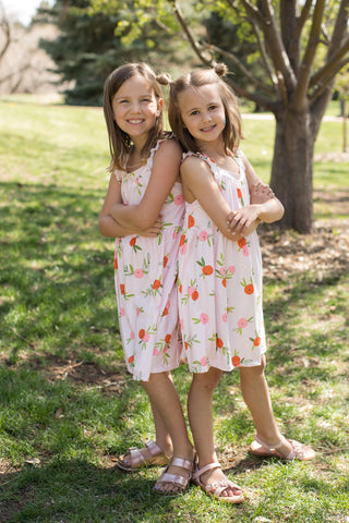 Tangerine Strappy Ruffle Dress-Dresses-Mila & Rose-Stella Violet Boutique in Arvada, Colorado