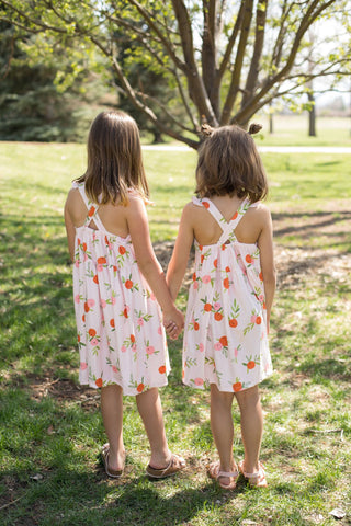 Tangerine Strappy Ruffle Dress-Dresses-Mila & Rose-Stella Violet Boutique in Arvada, Colorado