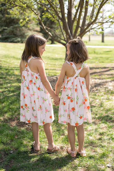 Tangerine Strappy Ruffle Dress-Dresses-Mila & Rose-Stella Violet Boutique in Arvada, Colorado