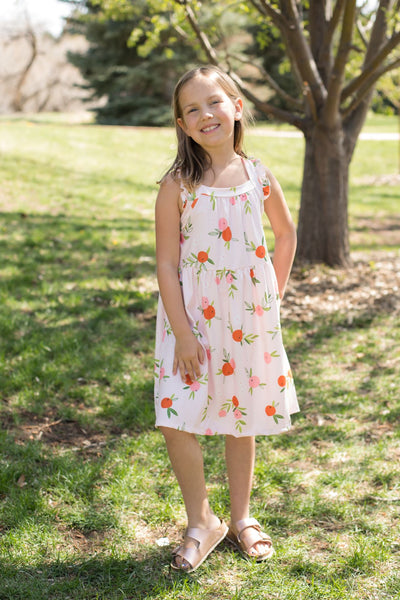 Tangerine Strappy Ruffle Dress-Dresses-Mila & Rose-Stella Violet Boutique in Arvada, Colorado