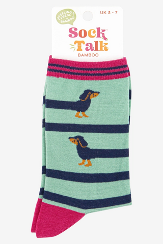 Women's Bamboo Socks - Winding Sausage Dog-Socks-Sock Talk-Stella Violet Boutique in Arvada, Colorado