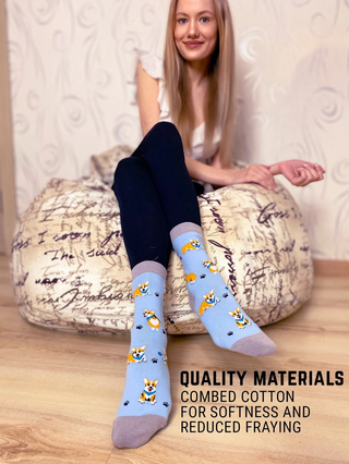 Women's Socks - Corgi-Socks-Imagery Socks-Stella Violet Boutique in Arvada, Colorado