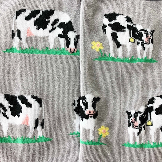 Women's Socks - Cows and Flowers-Socks-Imagery Socks-Stella Violet Boutique in Arvada, Colorado