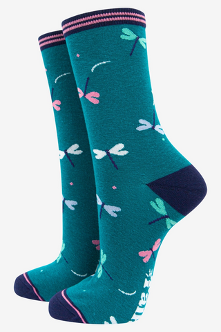 Women's Bamboo Socks - Dragonfly-Socks-Sock Talk-Stella Violet Boutique in Arvada, Colorado