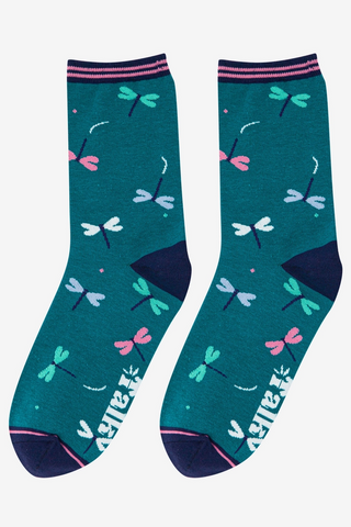 Women's Bamboo Socks - Dragonfly-Socks-Sock Talk-Stella Violet Boutique in Arvada, Colorado