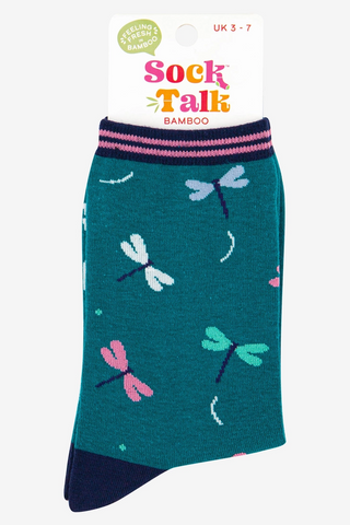 Women's Bamboo Socks - Dragonfly-Socks-Sock Talk-Stella Violet Boutique in Arvada, Colorado