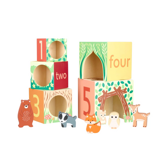 Woodland Animal Stacking Cubes-Toys-Orange Tree Toys-Stella Violet Boutique in Arvada, Colorado