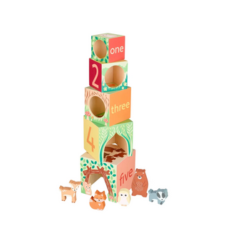 Woodland Animal Stacking Cubes-Toys-Orange Tree Toys-Stella Violet Boutique in Arvada, Colorado