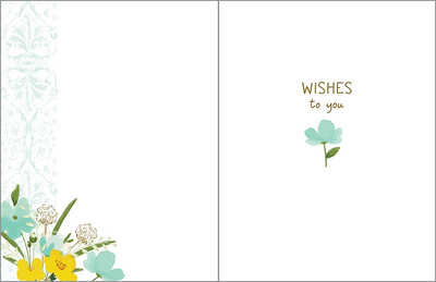 Yellow Flower Vase Anniversary Card-Greeting Card-Gina B Designs-Stella Violet Boutique in Arvada, Colorado
