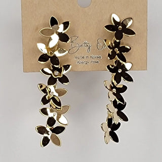 Flower Petal Link Dangle Earrings-Earrings-Betty Oh-Stella Violet Boutique in Arvada, Colorado