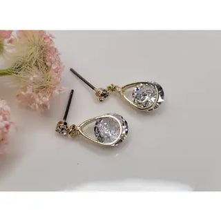 CZ Diamond Cut Dangle Earrings-Earrings-Betty Oh-Stella Violet Boutique in Arvada, Colorado