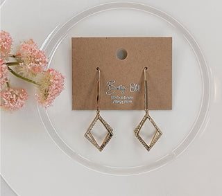 CZ Cube Drop Statement Earrings-Earrings-Betty Oh-Stella Violet Boutique in Arvada, Colorado