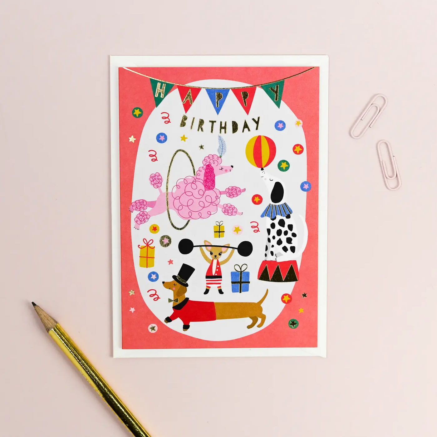 Circus Dog Birthday Card-Greeting Card-Mifkins-Stella Violet Boutique in Arvada, Colorado