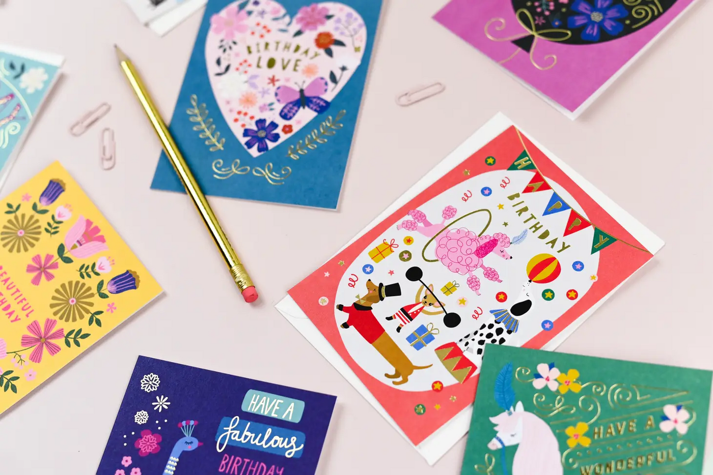 Circus Dog Birthday Card-Greeting Card-Mifkins-Stella Violet Boutique in Arvada, Colorado