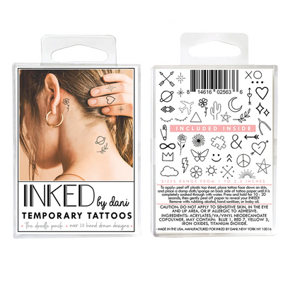 Doodle Temporary Tattoo Pack-INKED by Dani-Stella Violet Boutique in Arvada, Colorado