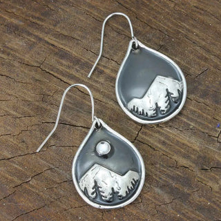 Pinetop Panorama Enamel Mountains Earrings-Earrings-Zad-Stella Violet Boutique in Arvada, Colorado