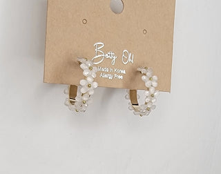 Petite Flower Hoop Earrings-Earrings-Betty Oh-Stella Violet Boutique in Arvada, Colorado