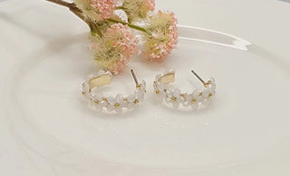 Petite Flower Hoop Earrings-Earrings-Betty Oh-Stella Violet Boutique in Arvada, Colorado