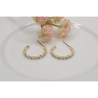 Deco Detail Hoop Earrings-Earrings-Betty Oh-Stella Violet Boutique in Arvada, Colorado