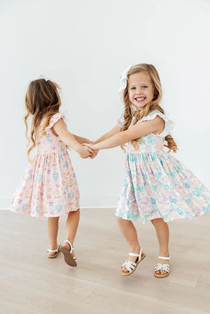 Fluttering Butterflies Twirl Dress-Dresses-Mila & Rose-Stella Violet Boutique in Arvada, Colorado