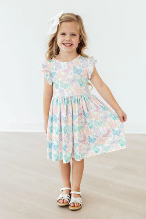 Fluttering Butterflies Twirl Dress-Dresses-Mila & Rose-Stella Violet Boutique in Arvada, Colorado