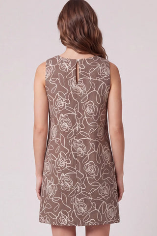 Sleeveless Embroidered Faux Suede Mini Dress-Dress-She + Sky-Stella Violet Boutique in Arvada, Colorado