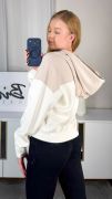 Everyday Colorblock Zip Hoodie-Shirts & Tops-White Birch-Stella Violet Boutique in Arvada, Colorado