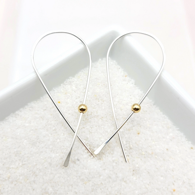 Wishbone Threader Earrings-Earrings-Bijou by Sam-Stella Violet Boutique in Arvada, Colorado