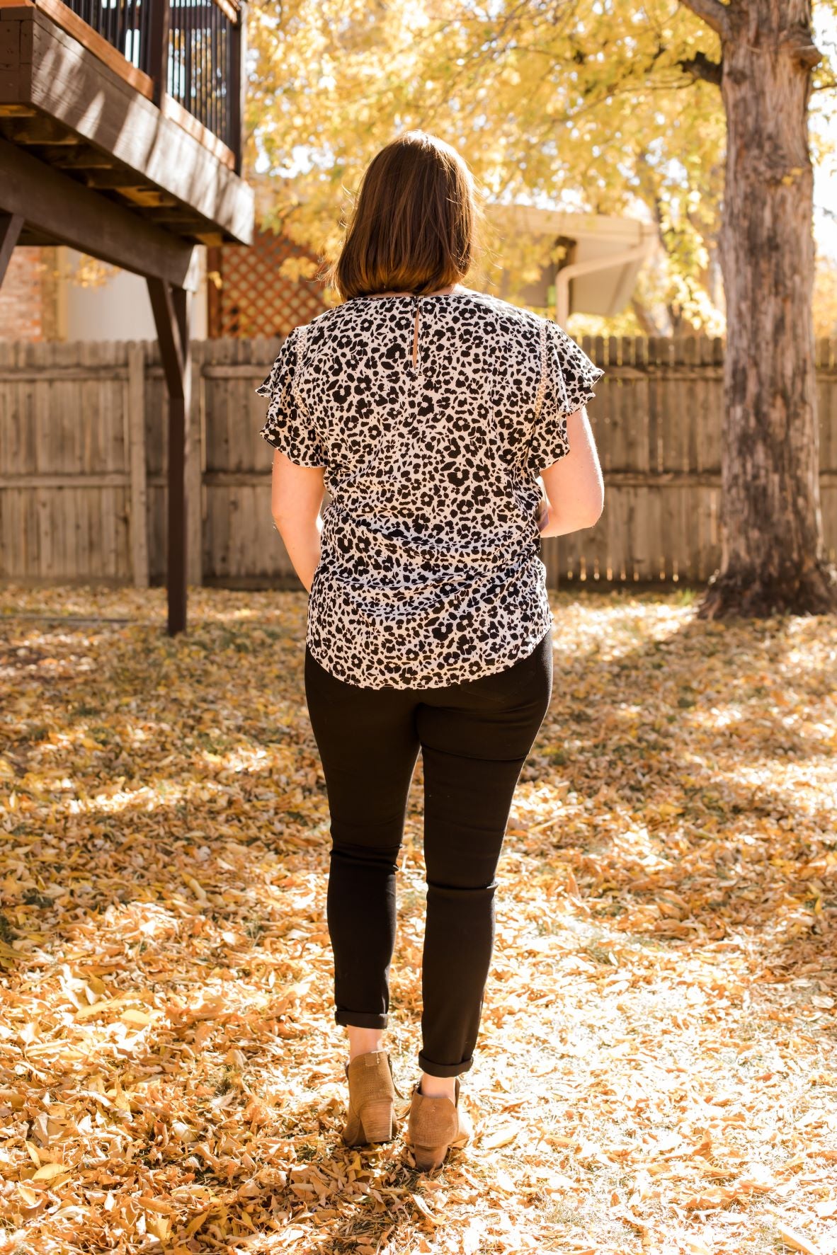 Animal Print Blouse-Shirts & Tops-GeeGee-Stella Violet Boutique in Arvada, Colorado