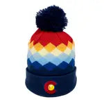 Beanie - Argyle Colorado Mountain Rainbow-Hats-Yo Colorado-Stella Violet Boutique in Arvada, Colorado