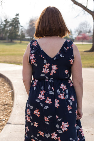 Mommy & Me Blue Floral Dress - Women's-Dresses-Stella Bean-Stella Violet Boutique in Arvada, Colorado