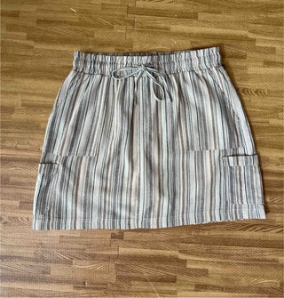 Multi-Stripe Cargo Skort-Knee-Length Skirts-K&C - Royalty-Stella Violet Boutique in Arvada, Colorado