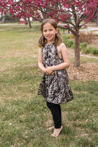 Carlotta High Neck Swing Dress - Girls-Dress-Hayden LA-Stella Violet Boutique in Arvada, Colorado