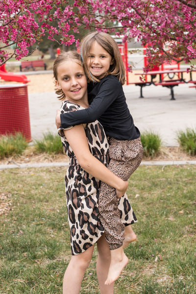 Cecily Leopard French Terry Dress-Dress-Hayden LA-Stella Violet Boutique in Arvada, Colorado