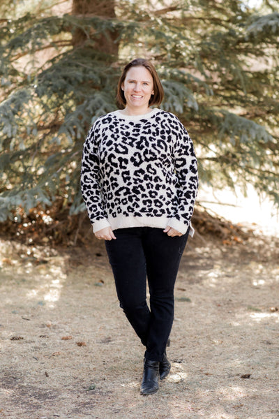 Cheetah Sherpa Sweater-Shirts & Tops-Staccato-Stella Violet Boutique in Arvada, Colorado