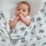 Elephantastic Swaddle-Swaddling Blankets-LollyBanks-Stella Violet Boutique in Arvada, Colorado