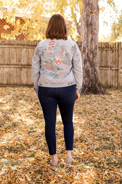 Embroidered Denim Jacket-Outerwear-Savanna Jane - Andree by Unit-Stella Violet Boutique in Arvada, Colorado