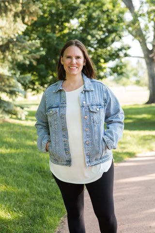 Embroidered Denim Jacket-Coats & Jackets-Polagram-Stella Violet Boutique in Arvada, Colorado