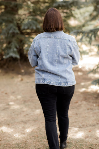 Embroidered Denim Jacket-Coats & Jackets-Polagram-Stella Violet Boutique in Arvada, Colorado