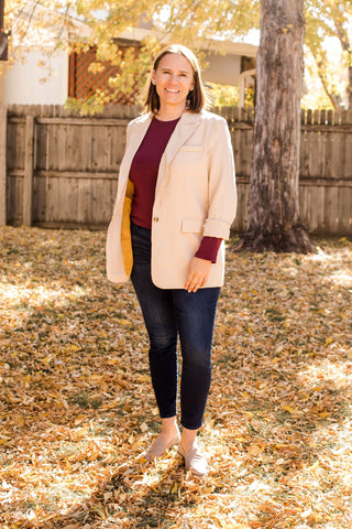 Fitted Basic Long Sleeve Tee-Shirts & Tops-Zenana-Stella Violet Boutique in Arvada, Colorado