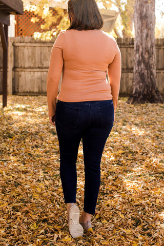 Fitted Basic Long Sleeve Tee-Shirts & Tops-Zenana-Stella Violet Boutique in Arvada, Colorado