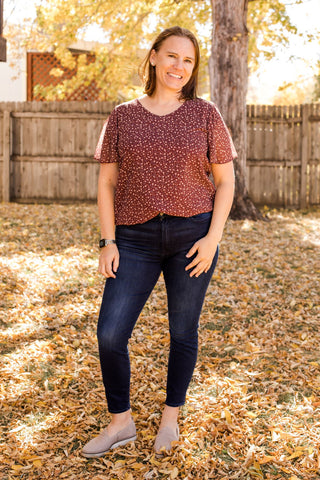 Flutter Sleeve Blouse-Shirts & Tops-Mikarose-Stella Violet Boutique in Arvada, Colorado