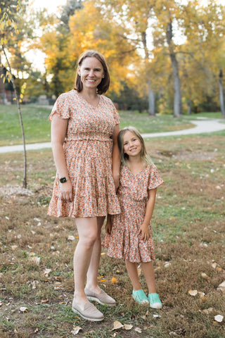 Girls Flutter Sleeve Floral Dress-Dresses-Hayden LA-Stella Violet Boutique in Arvada, Colorado