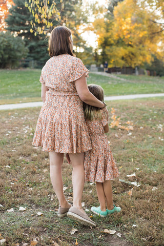 Girls Flutter Sleeve Floral Dress-Dresses-Hayden LA-Stella Violet Boutique in Arvada, Colorado