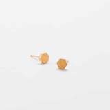 Gold Solid Hexagon Stud Earrings-Jewelry-Admiral Row-Stella Violet Boutique in Arvada, Colorado