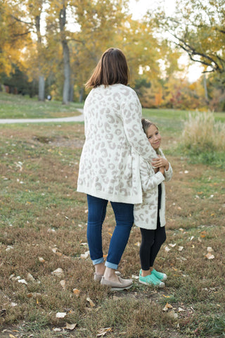 Women's Leopard Chenille Cardigan-Shirts & Tops-Bizzy Izzy's-Stella Violet Boutique in Arvada, Colorado