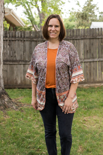 Printed Cardigan-Shirts & Tops-K&C - Absolutely Famous-Stella Violet Boutique in Arvada, Colorado